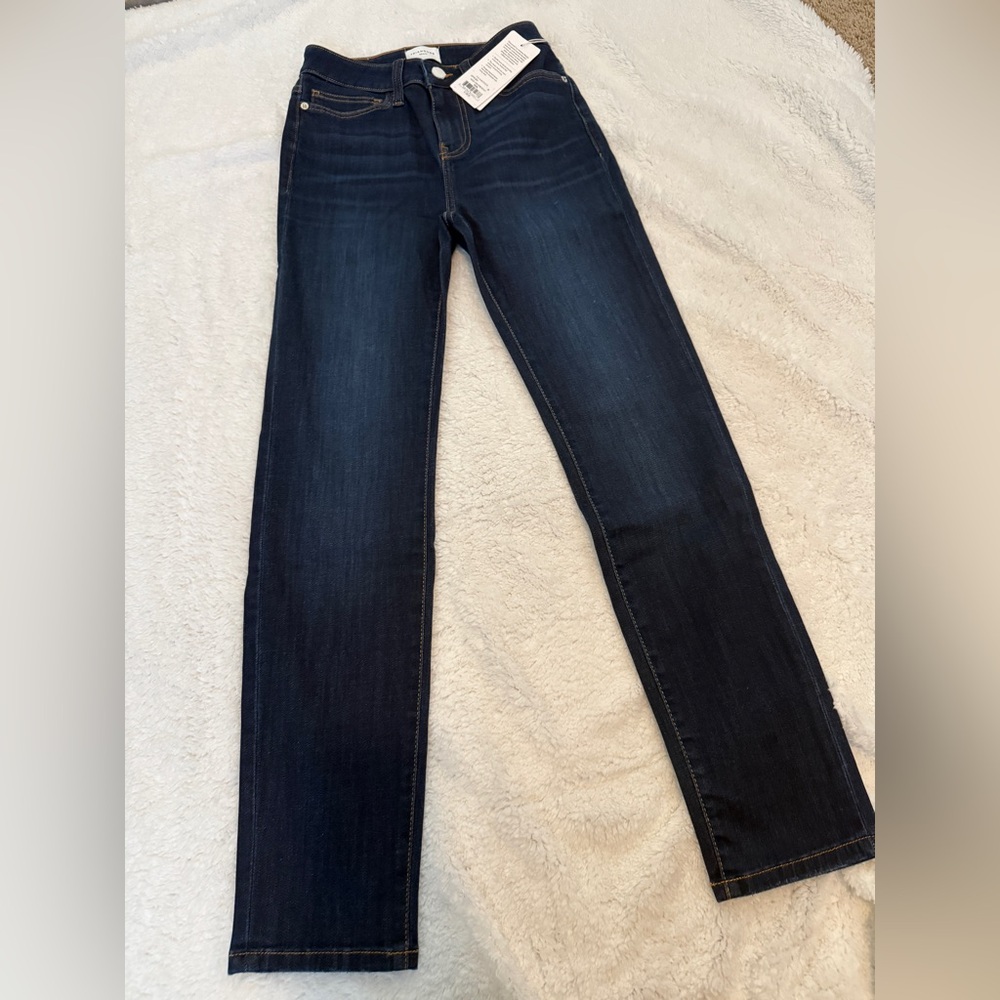 7 Diamonds Dark Indigo Straight-Leg Women's Jeans